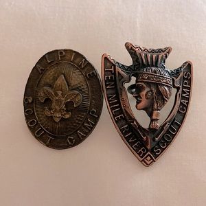 2 Vintage Boy Scout Scarf Clips/Slides